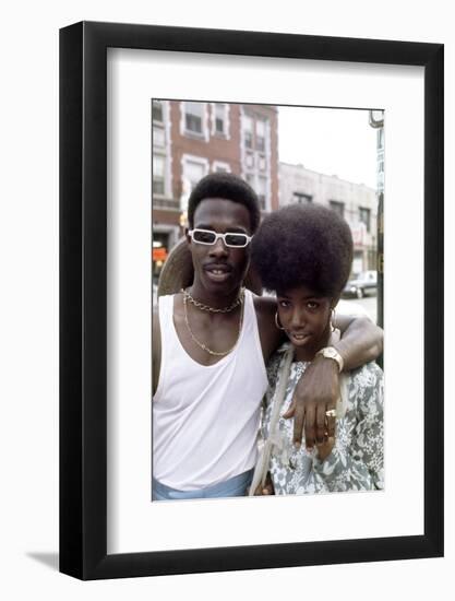 Members of the Chicago Street Gang the 'Blackstone Rangers', Chicago, IL, 1968-Declan Haun-Framed Photographic Print