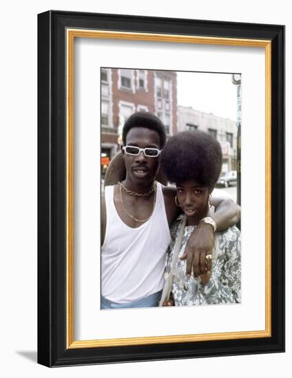 Members of the Chicago Street Gang the 'Blackstone Rangers', Chicago, IL, 1968-Declan Haun-Framed Photographic Print