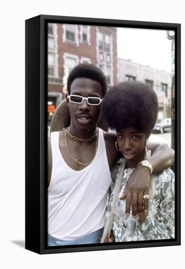 Members of the Chicago Street Gang the 'Blackstone Rangers', Chicago, IL, 1968-Declan Haun-Framed Premier Image Canvas