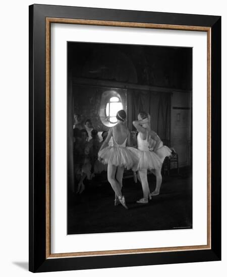 Members of the Corps de Ballet of the Paris Opera Attending Rehearsal of "Swan Lake"-Alfred Eisenstaedt-Framed Photographic Print