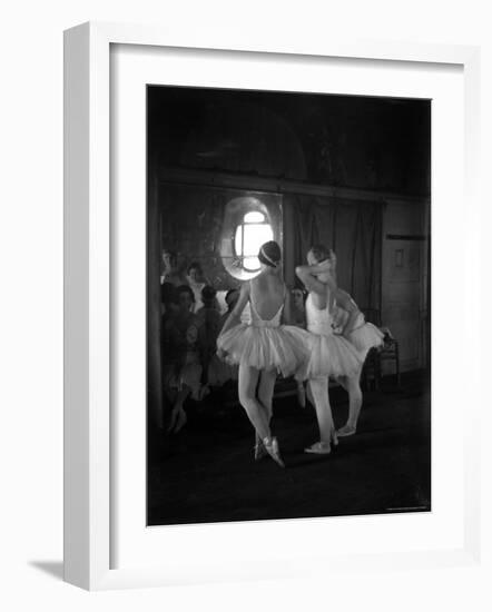 Members of the Corps de Ballet of the Paris Opera Attending Rehearsal of "Swan Lake"-Alfred Eisenstaedt-Framed Photographic Print