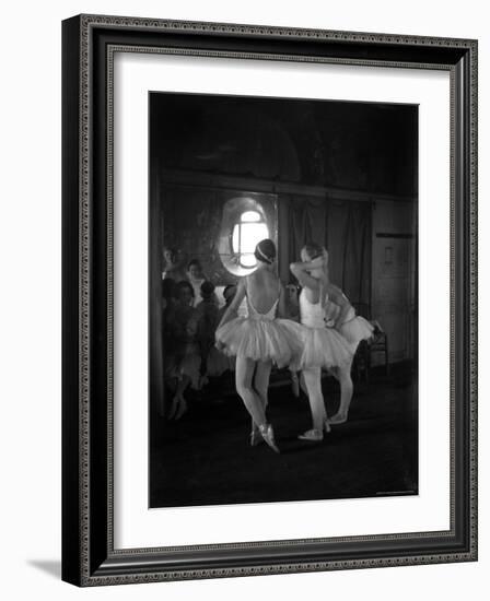 Members of the Corps de Ballet of the Paris Opera Attending Rehearsal of "Swan Lake"-Alfred Eisenstaedt-Framed Photographic Print