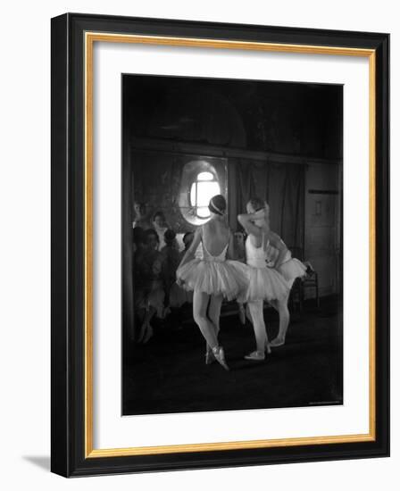 Members of the Corps de Ballet of the Paris Opera Attending Rehearsal of "Swan Lake"-Alfred Eisenstaedt-Framed Photographic Print