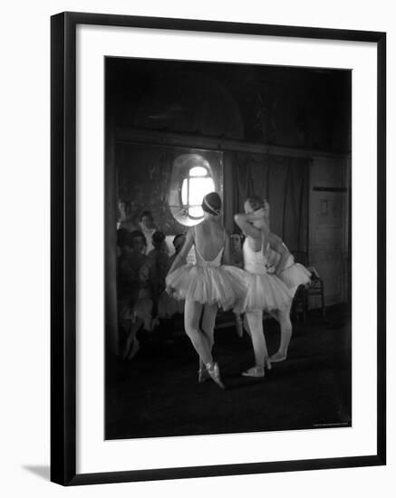 Members of the Corps de Ballet of the Paris Opera Attending Rehearsal of "Swan Lake"-Alfred Eisenstaedt-Framed Photographic Print