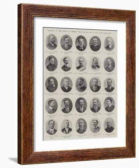 Members of the House of Commons Who Did Not Sit in the Last Parliament-null-Framed Giclee Print