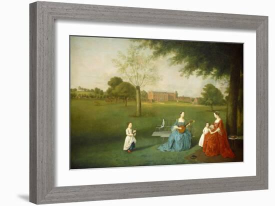 Members of the Maynard Family in the Park at Waltons, C.1755-62-Arthur Devis-Framed Art Print