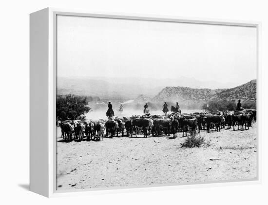 Members of the Northern Cheyenne Tribe of Montana's Tongue River Indian Reservation-null-Framed Premier Image Canvas