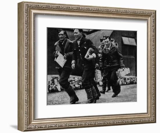 Members of the RAF ready for action during World War II, c1940 (1943)-Unknown-Framed Photographic Print