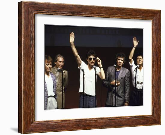 Members of the Rolling Stones Mick Jagger and Keith Richards-Dave Allocca-Framed Premium Photographic Print