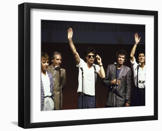 Members of the Rolling Stones Mick Jagger and Keith Richards-Dave Allocca-Framed Premium Photographic Print