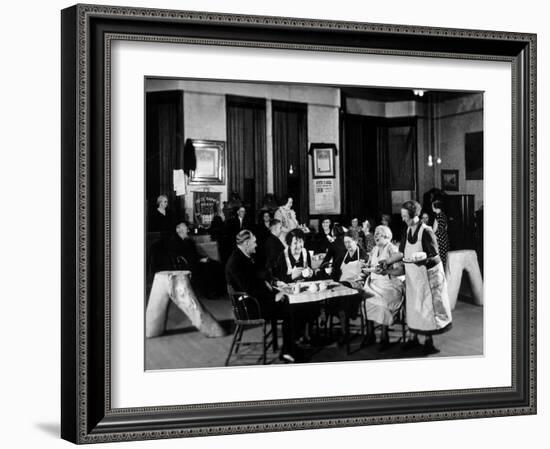 Members of the Sunbeam Club Hosting a Community Supper for Friends-Margaret Bourke-White-Framed Photographic Print