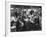 Members of the Throop Club Playing a Poker Game in the Courtyard of their Club Building-Bernard Hoffman-Framed Photographic Print