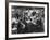 Members of the Throop Club Playing a Poker Game in the Courtyard of their Club Building-Bernard Hoffman-Framed Photographic Print