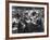 Members of the Throop Club Playing a Poker Game in the Courtyard of their Club Building-Bernard Hoffman-Framed Photographic Print