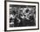 Members of the Throop Club Playing a Poker Game in the Courtyard of their Club Building-Bernard Hoffman-Framed Photographic Print