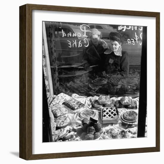 Members of the Tops Club Helping Each Other Pass Up the Pastries-Francis Miller-Framed Photographic Print