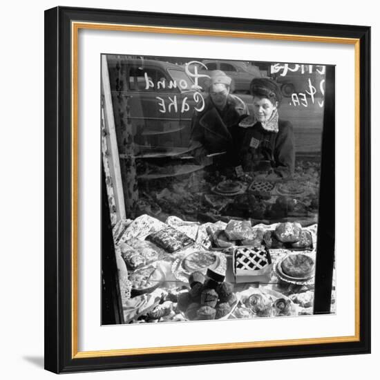 Members of the Tops Club Helping Each Other Pass Up the Pastries-Francis Miller-Framed Photographic Print