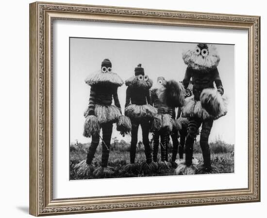 Members of the Tribe Wearing Tribal Costumes-Eliot Elisofon-Framed Photographic Print