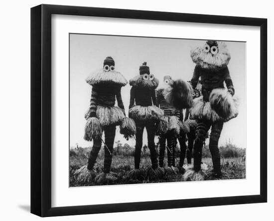 Members of the Tribe Wearing Tribal Costumes-Eliot Elisofon-Framed Photographic Print