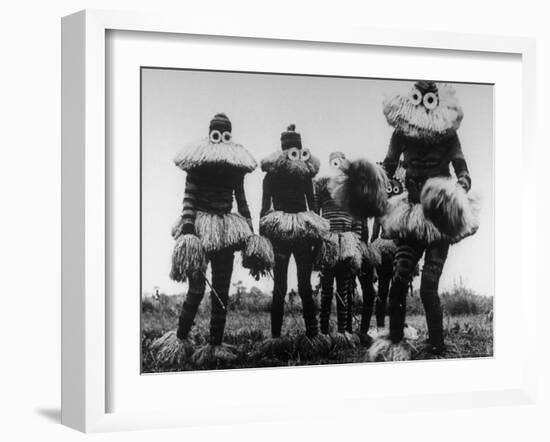 Members of the Tribe Wearing Tribal Costumes-Eliot Elisofon-Framed Photographic Print