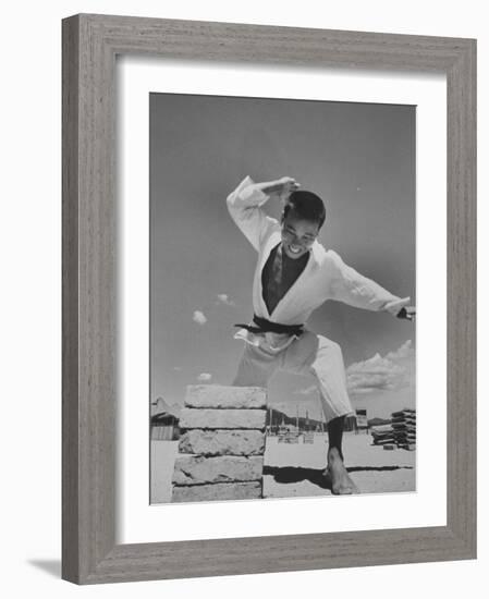 Members of Tiger Div. at Karate Practice-null-Framed Photographic Print