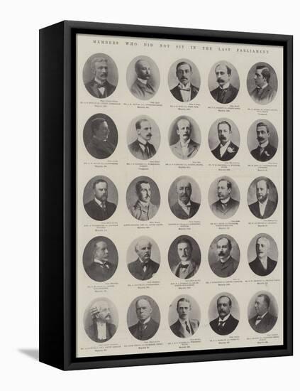 Members Who Did Not Sit in the Last Parliament-null-Framed Premier Image Canvas