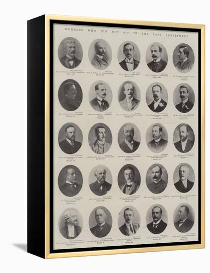 Members Who Did Not Sit in the Last Parliament-null-Framed Premier Image Canvas