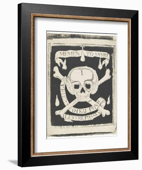 Memento mori, priez Dieu pour les trépassés-null-Framed Giclee Print