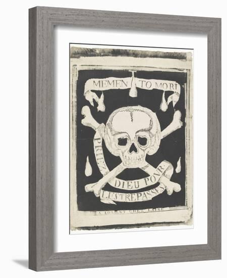 Memento mori, priez Dieu pour les trépassés-null-Framed Giclee Print