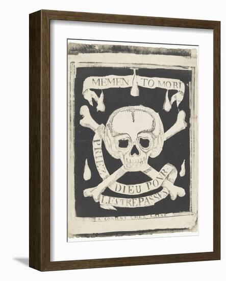 Memento mori, priez Dieu pour les trépassés-null-Framed Giclee Print