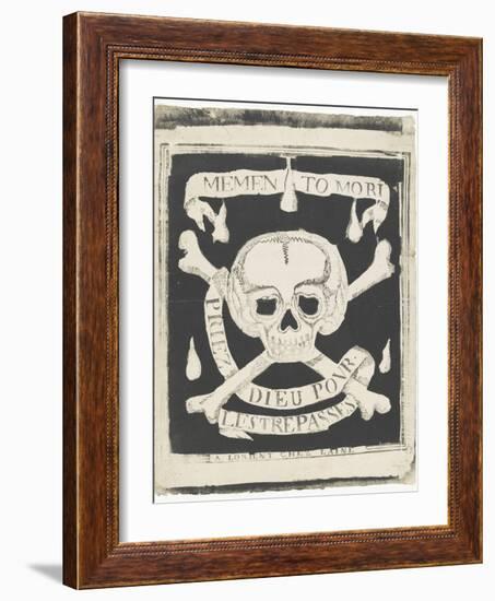 Memento mori, priez Dieu pour les trépassés-null-Framed Giclee Print