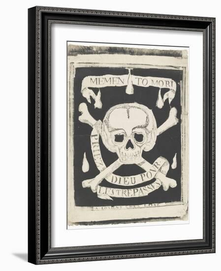 Memento mori, priez Dieu pour les trépassés-null-Framed Giclee Print