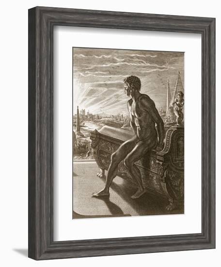 Memnon's Statue, 1731 (Engraving)-Bernard Picart-Framed Giclee Print