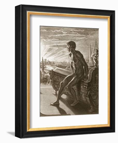 Memnon's Statue, 1731 (Engraving)-Bernard Picart-Framed Giclee Print