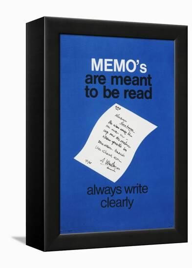 Memo's are Meant to Be Read - Always Write Clearly-null-Framed Stretched Canvas