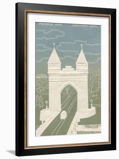 Memorial Arch, Hartford, Connecticut-null-Framed Art Print