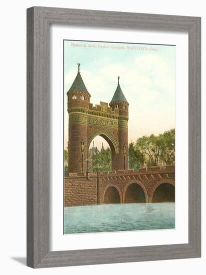 Memorial Arch, Hartford, Connecticut-null-Framed Art Print