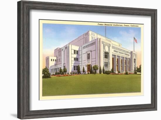 Memorial Auditorium, Fresno, California-null-Framed Art Print