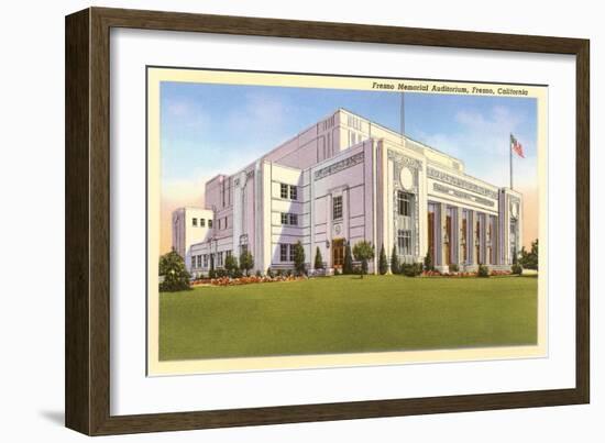 Memorial Auditorium, Fresno, California-null-Framed Art Print