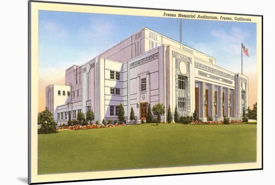 Memorial Auditorium, Fresno, California-null-Mounted Art Print