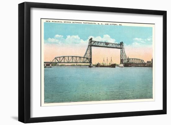 Memorial Bridge, Portsmouth, New Hampshire-null-Framed Art Print