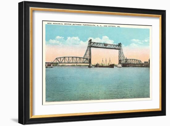 Memorial Bridge, Portsmouth, New Hampshire-null-Framed Art Print