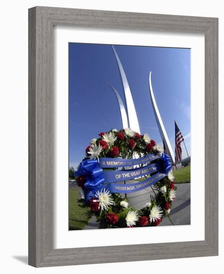 Memorial Day Wreath-laying Ceremony-Stocktrek Images-Framed Photographic Print