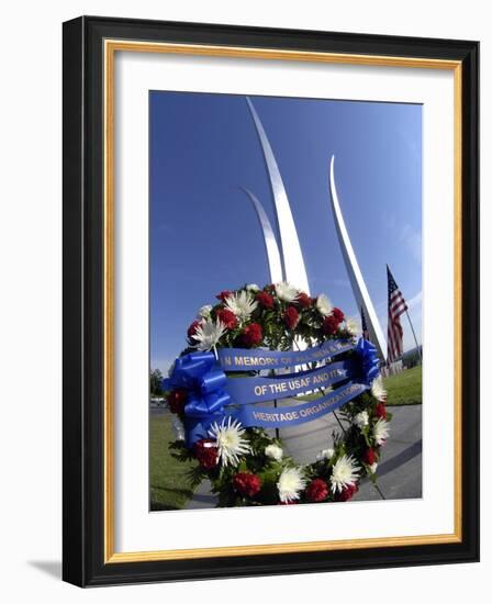 Memorial Day Wreath-laying Ceremony-Stocktrek Images-Framed Photographic Print