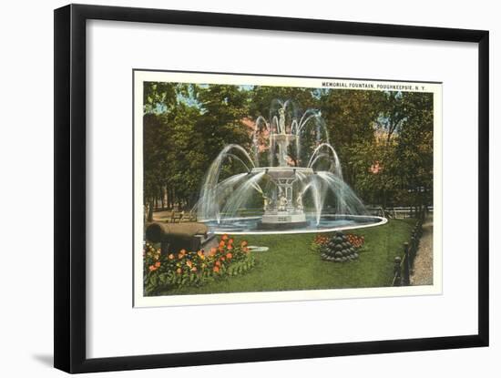 Memorial Fountain, Poughkeepsie, New York-null-Framed Art Print