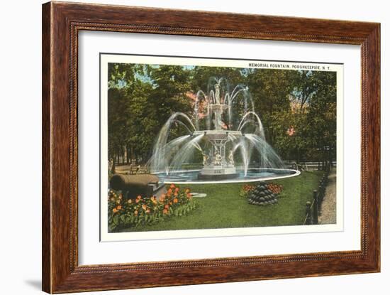 Memorial Fountain, Poughkeepsie, New York-null-Framed Art Print