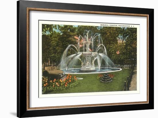 Memorial Fountain, Poughkeepsie, New York-null-Framed Art Print