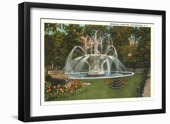 Memorial Fountain, Poughkeepsie, New York-null-Framed Art Print