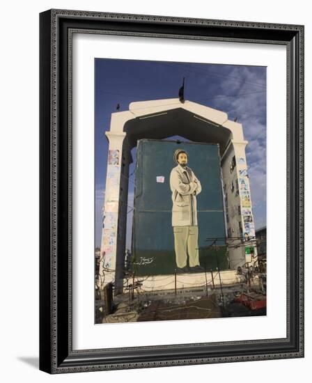 Memorial Plaque of Assassinated Mujahadin Leader Ahmad Shah Massoud-Jane Sweeney-Framed Photographic Print