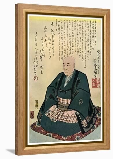 Memorial Portrait of Hiroshige, 1858-Utagawa Kunisada-Framed Premier Image Canvas